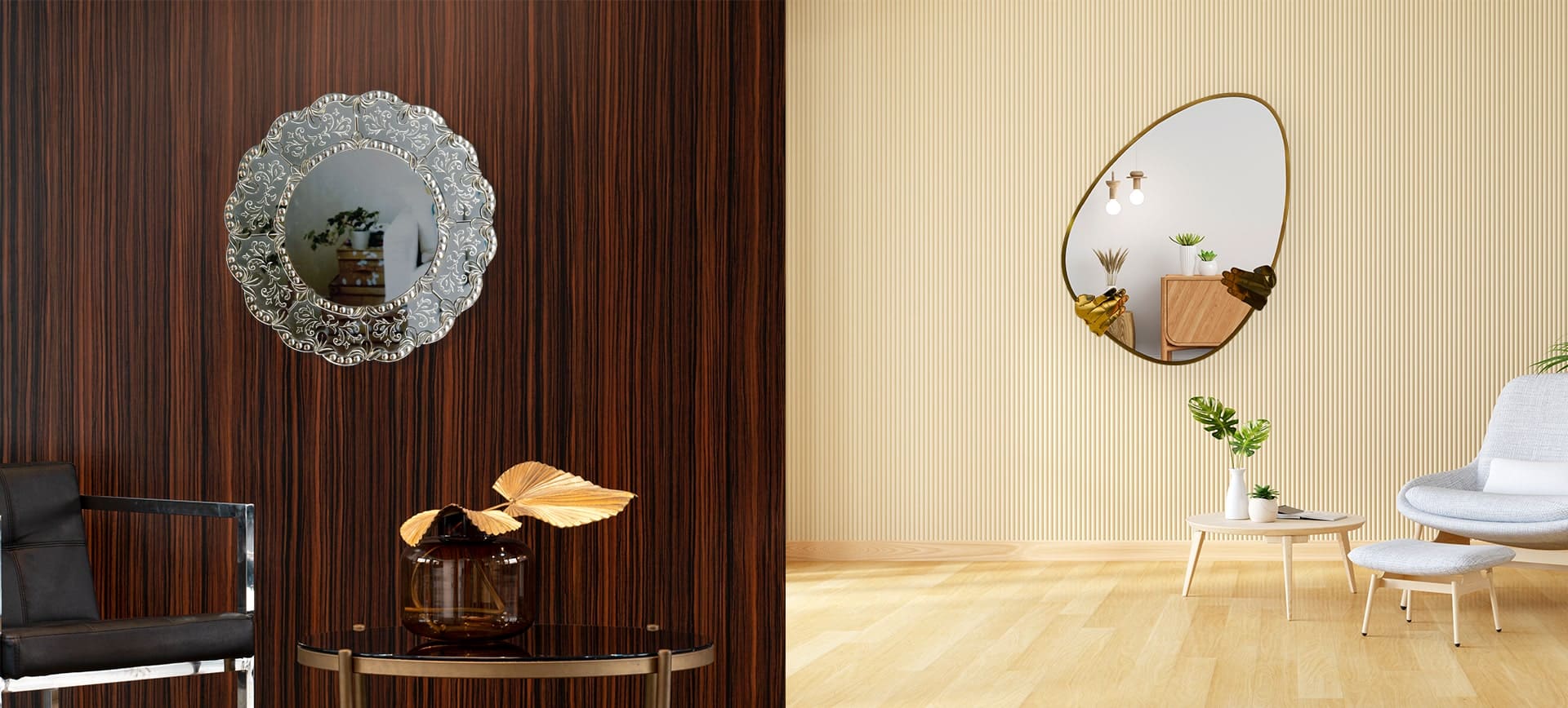 Venetian Mirrors VS Metal Frame Mirrors